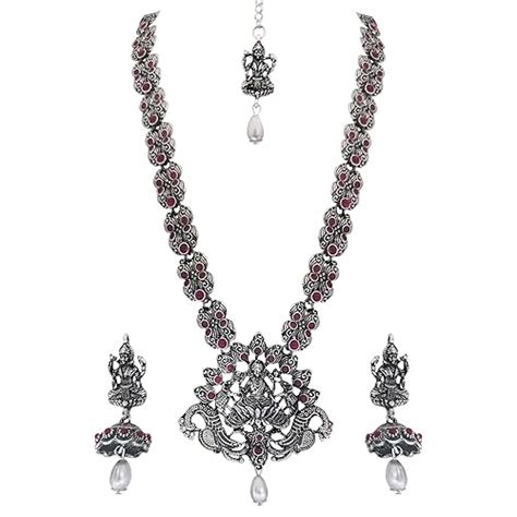 Buy MATUSHRI ART Temple Jewelry Of God Laxmi Dancing Elephant Antique ...