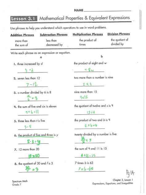 Image result for Math 7th Grade Unit 2 Lesson 14