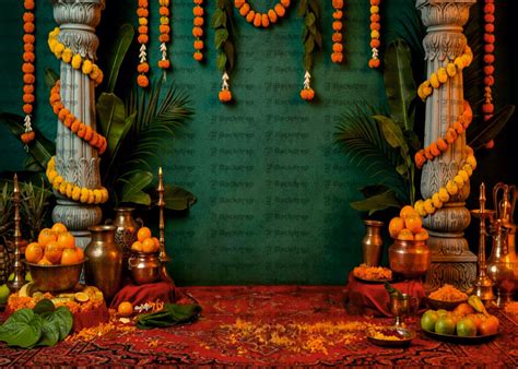 Elegant Krishna Theme with Soft Tones – Backdrop Layers