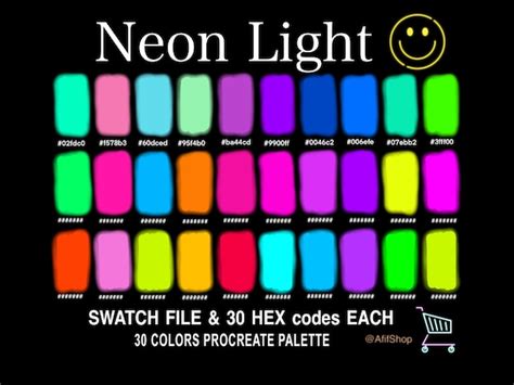 Image result for LED Neon Color Chart