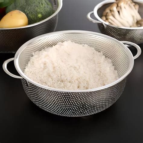 Versatile Stainless Steel Rice Washing Bowl for Kitchen Fruit Basket ...