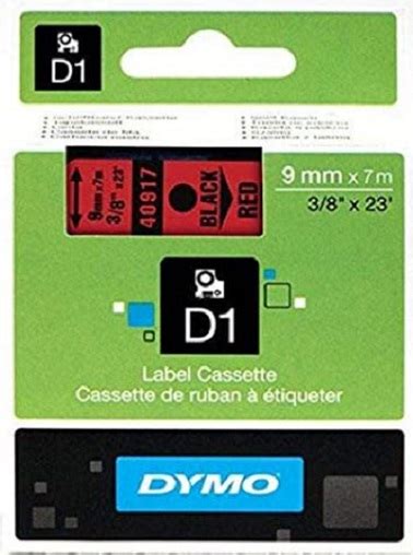 Buy Dymo 9mm X 7m D1 Labels Black on Red tape Online- POS Central India