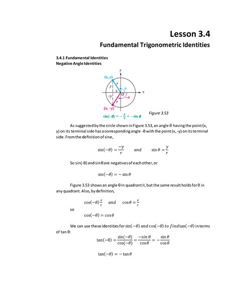Week 014 Fundamental Trigonometric Identities - Lesson 3. Fundamental ...