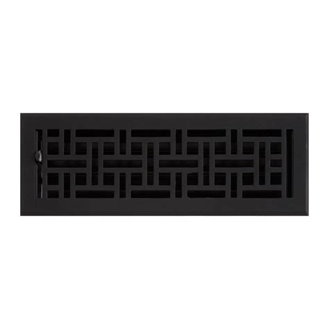 Wicker Style Cast Iron Floor Register - 4" x 14" (5-1/8" x 15-5/8 ...