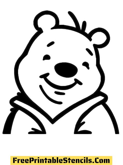 Winnie The Pooh Face Outline