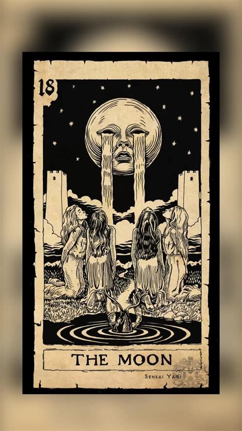 Moon tarot card print – Artofit
