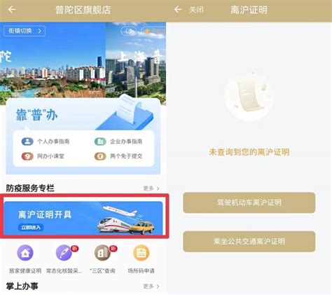 上海基层推出“离沪证明”全程网办服务_App_申请人_审批