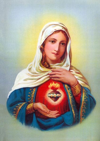 Sacred Heart of Virgin Mary (Coeur Immacule - Marie) - Christian Art ...