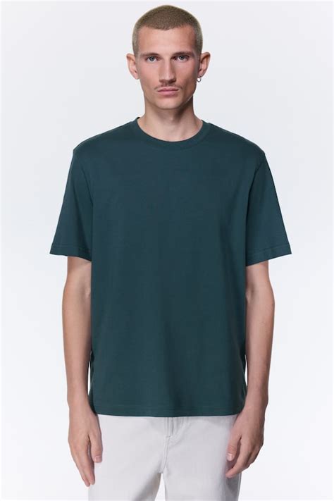 Men’s Dark teal Regular Fit T-shirt | H&M IN