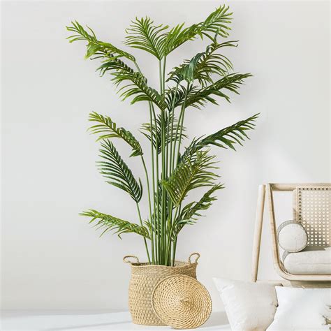 Artificial Palm Tree, Faux Plants for Home Decor Indoor, Fake Plants ...