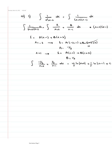 Image result for Integration by Partial Fraction Complex Example