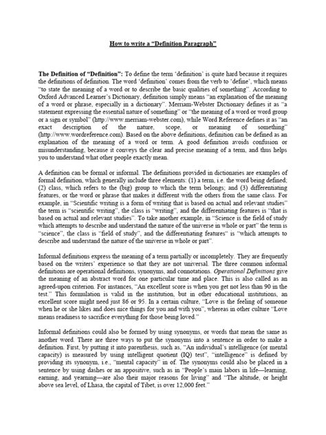 Image result for Definition Paragraph Examples