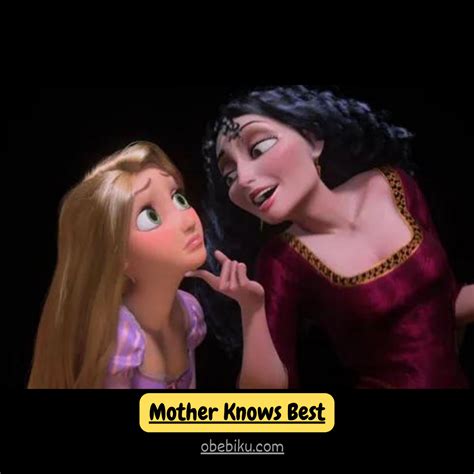 Mother Knows Best Lyrics - Tangled - Obebiku