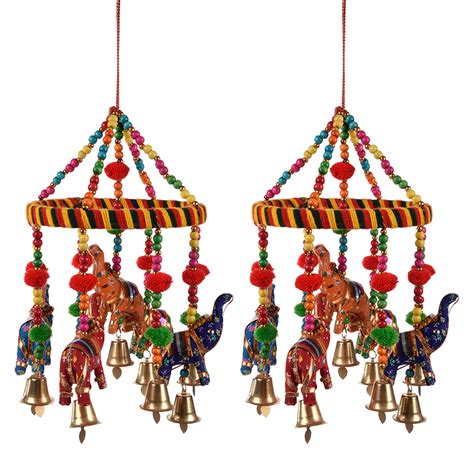 Buy Kuber Industries Rajasthani Traditional Windchimes|Hanging Ring ...