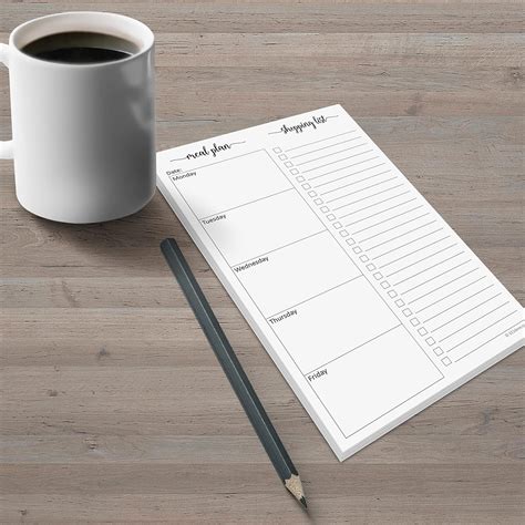 Buy 321Done Meal Planning Notepad, 5.5x8.5, Made in USA, M-F Weekly ...