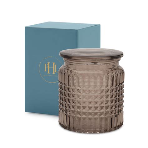 Shop Brown Diamond Texture Glass Cotton Jar with Lid - at Best Price ...