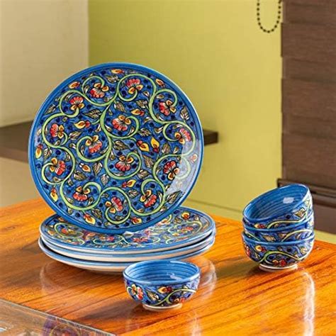 Buy ExclusiveLane Ceramic Plates for Dinner Set Dinner Plate Ceramic ...