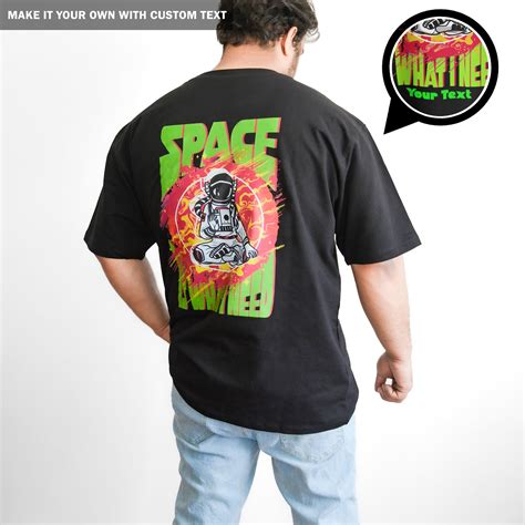 Space - Mens Oversized T Shirt Black – Rustic Indi Fashion