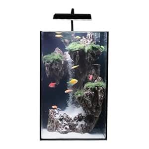 Sand Waterfall Small Fish Tank – 3Gallon Goldfish Tank with Filter and ...