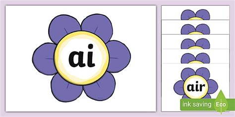 Phase 3 Phonemes on Flowers (teacher made) - Twinkl