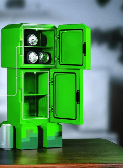 Minecraft Green Creeper Mini Fridge with Ambient India | Ubuy