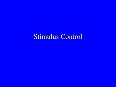 Image result for Stimulus Control Examples