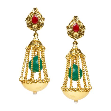 Buy Women's Gold-Plated Traditional Tassels Earrings By Bindhani