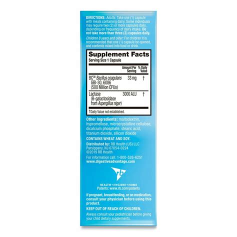 Buy Digestive Advantage Lactose Defense, 32 Capsules, 6-Pack Online at ...