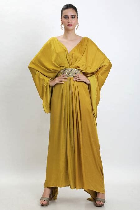 Buy Yellow Satin Flared Jumpsuit For Women by Urban Pataka Online at ...