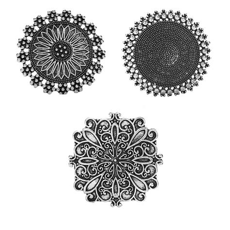 Buy YouBella Jewellery Afghani Oxidised Silver Plated Combo of 3 Rings ...