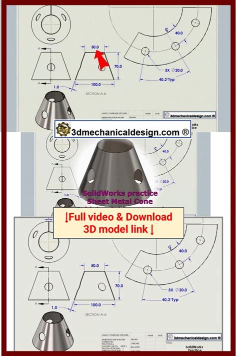 Cone Detailing in SolidWorks 的图像结果