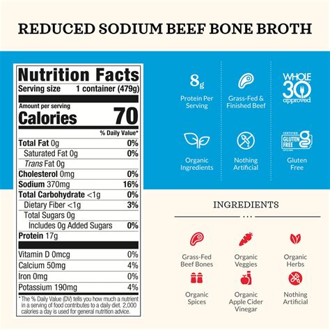 100% Grass-fed Beef Bone Broth [Reduced Sodium] - Kettle & Fire
