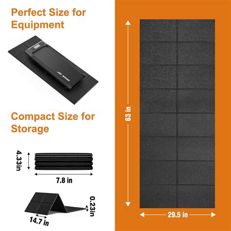 FAST APPLIANCES LLC Foldable Treadmill Mat Non-Slip Exercise Bike Mat ...