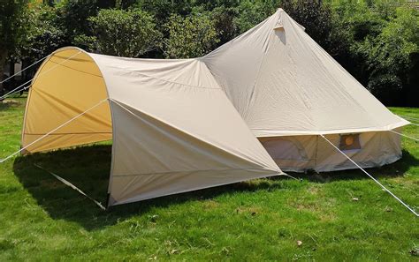 Buy DANCHEL OUTDOOR Canvas Porch Awning Canopy for Yurt Tent, Curved ...