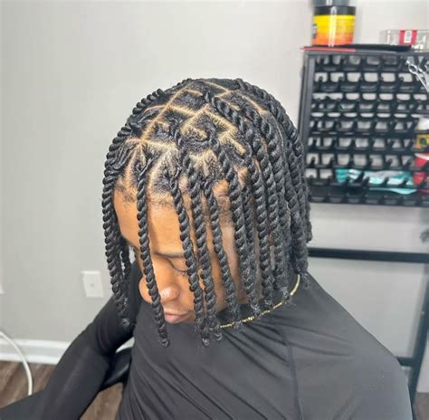two strand twist style | Dreadlock hairstyles for men, Hair twists ...