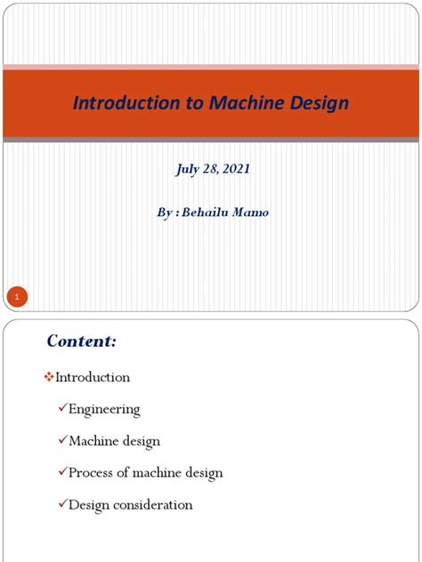 Image result for Summary of Machine Design