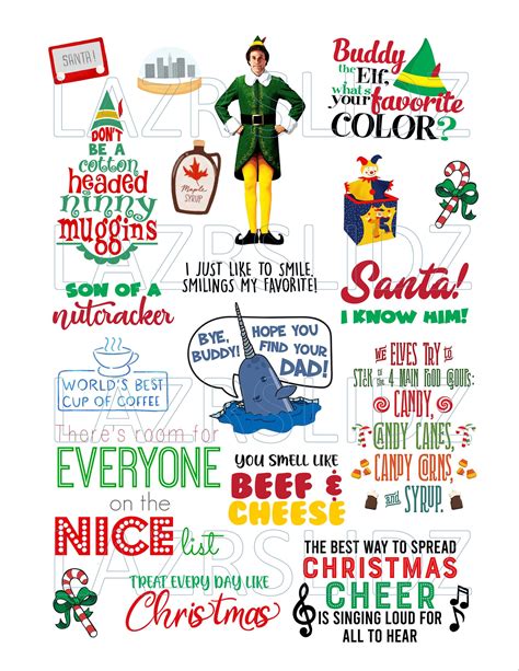 Printable Buddy The Elf Quotes - Printable Word Searches