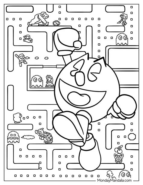 Pac Man Maze Coloring Pages [2025]
