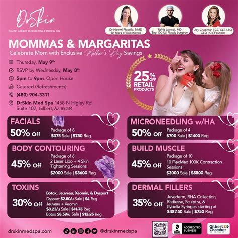 MOMMAS & MARGARITAS, DrSkin Med Spa, Gilbert, 9 May 2024 | AllEvents