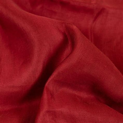 Premium Maroon Colour Linen Satin fabric Fabric for Designers | FabCouture
