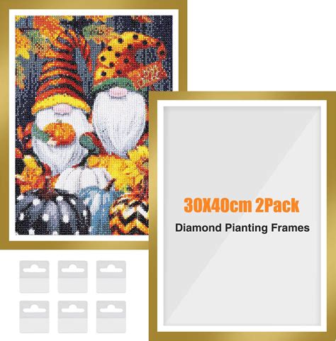 Amazon.com: GHHKUD Upgraded 2Pack Diamond Painting Frames, Frames for ...