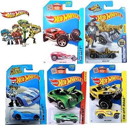 AYB Products Epic Race Team Hot Wheels 5 Car Set with Grease Rod ...