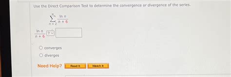 Image result for Direct Comparison Test Examples