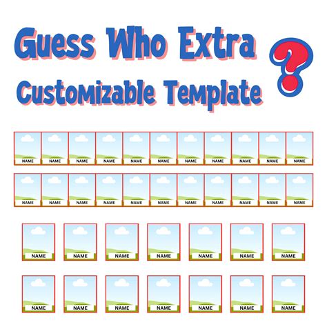 Best 12 DIY Guess Who Template Free Printables – Artofit