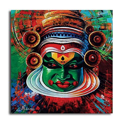 PIXELARTZ Kathakali Dancer Canvas Painting, Classic Indian Art for wall ...