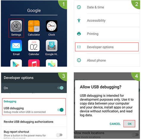 How to Enable USB Debugging 的图像结果