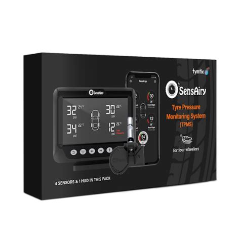 SensAiry TPMS - Pack of 4 Sensors & 1 HUD