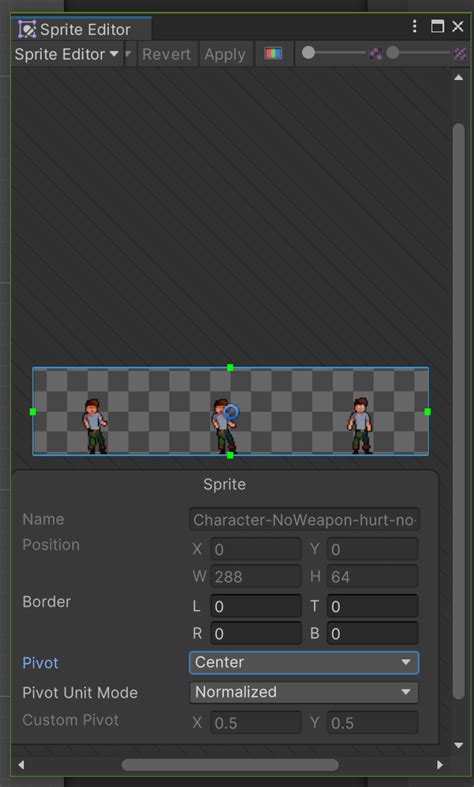 Unity 2D Sprite Flipping Animation 的图像结果