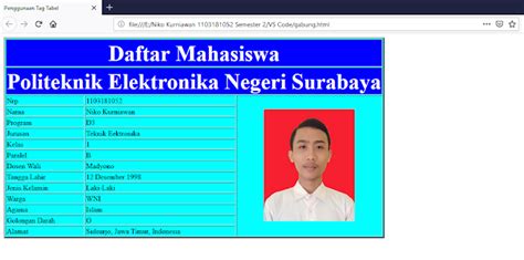 Image result for Codingan Bio Data Di vs Code.html