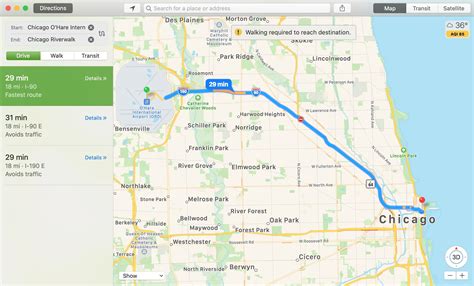 How to measure the distance between locations in Apple Maps